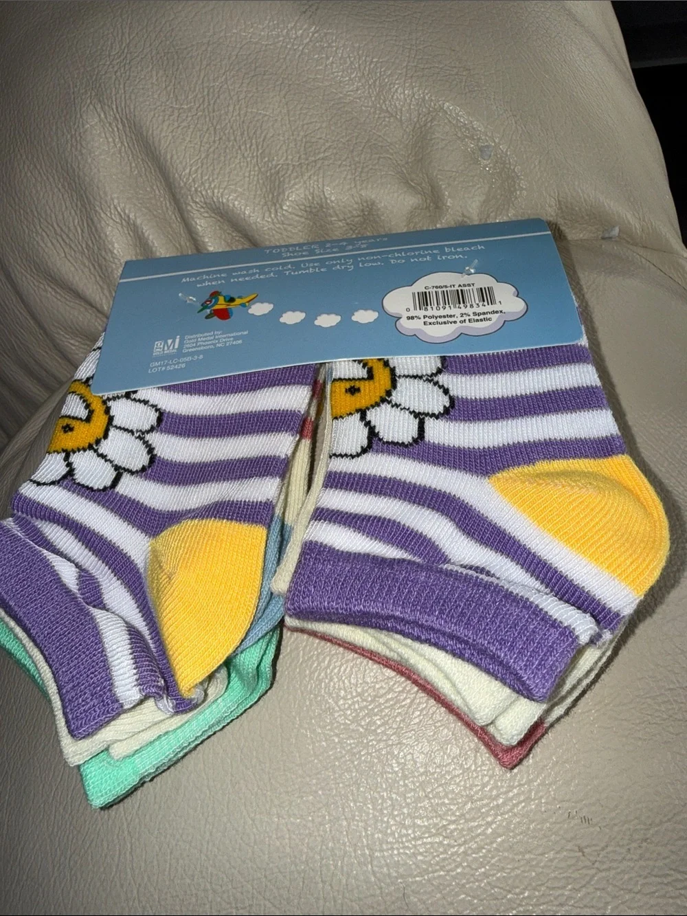 Cat & Jack Toddler Low Cut Socks - Mint, Cream, Pink, Blue, Purple